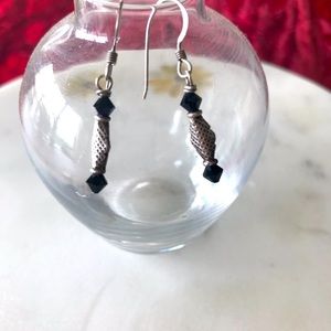 Sterling silver drop earrings
